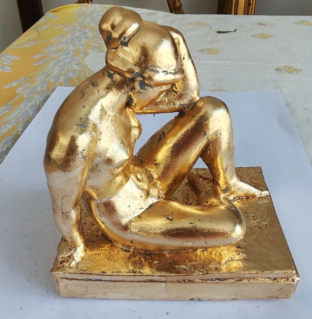 Statuette à la feuille de cuivre sur résine en 3D, reproduction de la Maillol du jardin des Tuileries